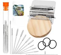 Knit Patch Loom Kit, Knitpatch Kit- Multiple Needle Counts, Personalized Repair, Mini Portable Patch Loom Set for Beginners and Craft Enthusiasts, Create Unique Woven Patterns (14 Hooks)