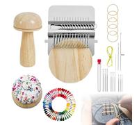 Knit Patch Loom Kit, Patch Maker Knitting Kit, Mini Darning Looms with 14 Hooks, for Quickly Sewing Repair, Sewing Craft Supplies, Loom Knitting Kits for Beginners