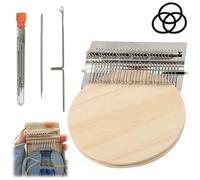 Knit Patch Looms Kit,Mini Portable Patch Darning Looms Kit,Wooden Quickly Sewing Repair Patchwork Weaving Tool Set for Beginners,Small DIY Weaving Art Craft (42 Hooks)