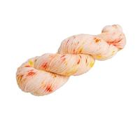 Knit Picks Hawthorne Yellow Orange White Speckle Hand Paint Fingering Weight Sock Yarn - 100 Grams (Peach Melba Speckle)