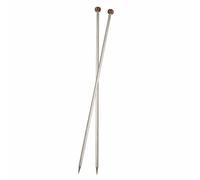 KNIT PRO KP10282 Nova Metal: Knitting Pins: Single Ended: 15cm x 3.25mm, 3.25mm, Silver