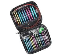 Knit pro Punch Needle kit 21×20×2 Set Interchangeable 13 Sizes Circular Knitting Needle kit 3.0mm 10mm with case