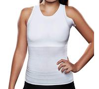 KNIT-RITE Lightweight Torso Interface V-Neck Tank w/Left Flap, White, S