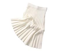 Knit Skirts for Women - Casual Knitted Long Skirts for Women Autmun Winter Basic Warm Solid Elastic Waist A Line Women's Pleated Skirt Office Lady White One Size