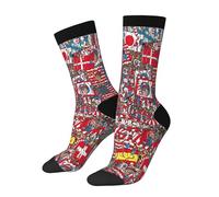 Knit Socks Wheres Where Waldo Party Wally Martin Handford Casual Thermal Socks Soft Slouch Sock For Sports Walking Mens