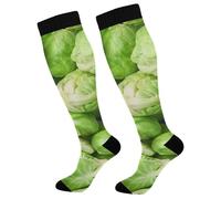 Knit Stockings Vegetable Brussel Sprout Cabbages Novelty Calf Sockings Durable Thermal Socks For Sport Sports Festival 50Cm