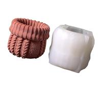 Knit Texture Silicone Mold Easy to Remove Dishwasher Safe Epoxy Flower Pot Cup Soap Chocolate Sweater Planter Mold