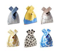 Knit Tote Bag Mini Cute Wristlet Handbag Knot Wristlet Knitted Bag 2 Pieces Women's Pocket Handbags, Mix62