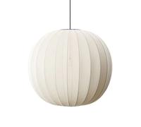Knit-White Round Pendant Ø60 Pearl White