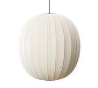 Knit-White Round Pendant Pearl White Ø75