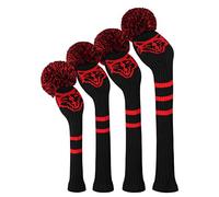 Knit Woods Golf Head Covers, Set of 4, Fox Pattern, Fit Driver (460CC) Fairways hybrid/UT. Soft and Elastic, Decorative Your Golf Bag to Make It Stand Out