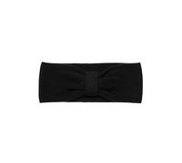 KNITAS Double-layered women's headband made of merino cashmere wool, winter knitted hair band, ear warmers, women, wide headband, a romantic look with a band, in black, one size