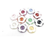 KnitForLess 100Pcs 12.5mm Resin Small Flower Buttons, 2 Hole Plastic Craft Double Flower Buttons for Childern Sewing Baby Cardigans Knitting Crafting