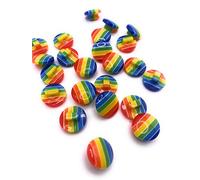 KnitForLess 10Pcs 13mm LGBT Gay Pride Rainbow Knitting Shank Buttons