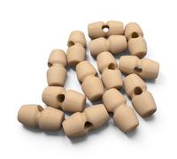 KnitForLess Sewing Toggle Buttons, Plastic, Light Brown, 15mm, One Hole, Pack of 10