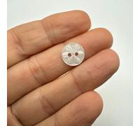 KnitForLess Star Flower Buttons - 12 Pack - White 11mm - Cute Embellishments for Knitting, Sewing, Crafts & DIY Projects