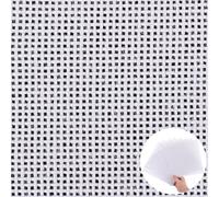 Knitgrip 8 Pack 8 x 8 Inches Needlepoint Canvas Mesh Blank White Canvas Pure Cotton Needlepoint Mesh Twist Interlock for Embroidery DIY Knit Crochet Projects Make Dividers