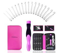 Knitiss 17Sizes Lighted Crochet Hooks Rechargeable Light Up Crochet Needle