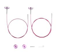 Knitiss Interchangeable Circular Knitting Needles Set, 15.75"/ 23.62" Swivel Medium Knitting Cable with Connector and End Caps