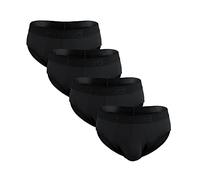 KNITLORD Men's Bamboo Underwear Soft Lightweight Mid/Low Rise Briefs 3 or 4 Pack, 4 Pack - Black, XXL