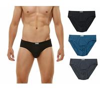 KNITLORD Men's Briefs Bamboo Underwear Soft Mid/Low Rise Briefs 3 Pack (Assorted color, L)