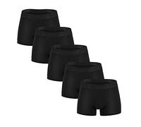 KNITLORD Men's Underwear Soft Boxer Shorts Breathable Bamboo Boxer Briefs Short Leg Trunks 4 Pack