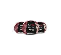 Knitme Dream Wool Batik Hand Knitting Yarn, 3-Pieces Pack, 25% Wool,%75 Acrylic Yarn, 1 Ball 50 gr, 145 mt Taka Yarn (KD06)