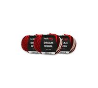 Knitme Dream Wool Batik Hand Knitting Yarn, 3-Pieces Pack, 25% Wool,%75 Acrylic Yarn, 1 Ball 50 gr, 145 mt Taka Yarn (KD03)