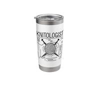 Knitologist Yarn Hook Stitch Pattern Design Stainless Steel Insulated Tumbler