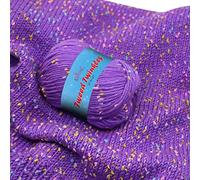 KnitPal Tweed Twinkles Soft Acrylic Speckled Baby Yarn for Knitting or Crocheting Blankets, 8 skeins, 632 metres/400 Grams, DK #3 (Orchid Purple)