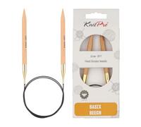 KnitPro 100 cm x 8 mm Basix Fixed Circular Needles, Birch