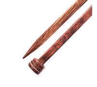 KnitPro 30 cm x 6.5 mm Cubics Single Pointed Needles, Rosewood