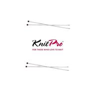 KnitPro 35 cm x 7 mm Nova Cubics Single Pointed Needles, Shiny Brass