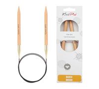 KnitPro 60 cm x 10 mm Basix Fixed Circular Needles, Birch, Beige, Bruin