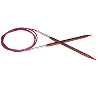 KnitPro 60 cm x 5.5 mm Cubics Fixed Circular Needles, Rosewood