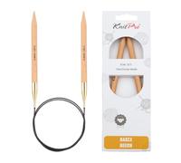 KnitPro 60 cm x 9 mm Basix Fixed Circular Needles, Birch, Braun