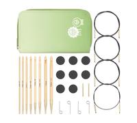 KnitPro Crochet Hook Set Bamboo Tunisian Interchangeable (3.50-8.00mm) - Versatile for All Your Crochet Creations