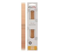 KnitPro Double-Pointed Needles Basix Birchwood KP35114 – Set of 5, 20cm/3.25mm, Multicolor