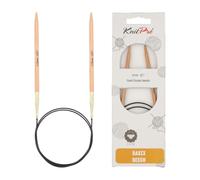 KnitPro Circular Needles Basix Beech Fixed 40" (100cm) 4.50mm