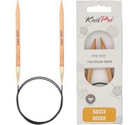 KnitPro Basix Beech Knitting Pins Circular Fixed 40cm x 6.50mm