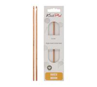 KnitPro Basix Birch: Crochet Hooks: Single Ended: 15cm x 3.00mm, Birchwood, Multi-Colour, 10mm