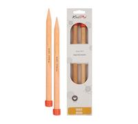 KnitPro 40 cm x 15 mm Basix Single Pointed Needles, Birch