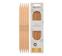 KnitPro Basix Birch double-point. needles 20cm 8.00mm - 3pcs, Braun
