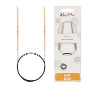 KnitPro Basix Birch Fixed Circular Knitting Needles, 120cm, Birchwood, Natural, 2.75mm