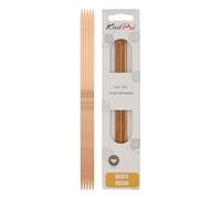 KnitPro Basix Birch: Knitting Pins: Sets of 5. Double Ended: 20cm x 3.00mm, Birchwood, Multi-Colour, 3mm