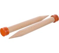 KnitPro Basix Birch: Knitting Pins: Single Ended: 30cm x 30.00mm, Birchwood, Multi-Colour, 30mm