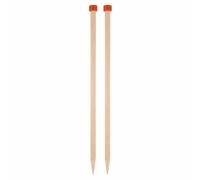 KnitPro Basix Birch: Knitting Pins: Single-Ended: 35cm x 12.00mm