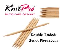 KnitPro Basix Knitting Pins: Double-Ended: Sets of Five: 20cm Hobby Knitter tool