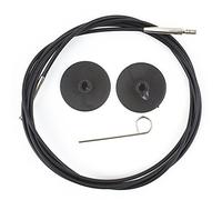 KnitPro Knitting Cable, Black with Silver connectors, 150cm
