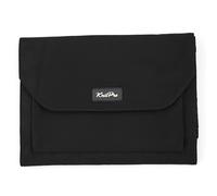 KnitPro Coal Assorted Knitting Needle Case - for Double-Pointed Needles, Interchangeable Needle Tips, Cables and Accessories, Suede, 25 x 18 x 2cm - 1 Piece